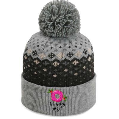 Oh Holey Night Donut The Baniff Cuffed Pom Beanie