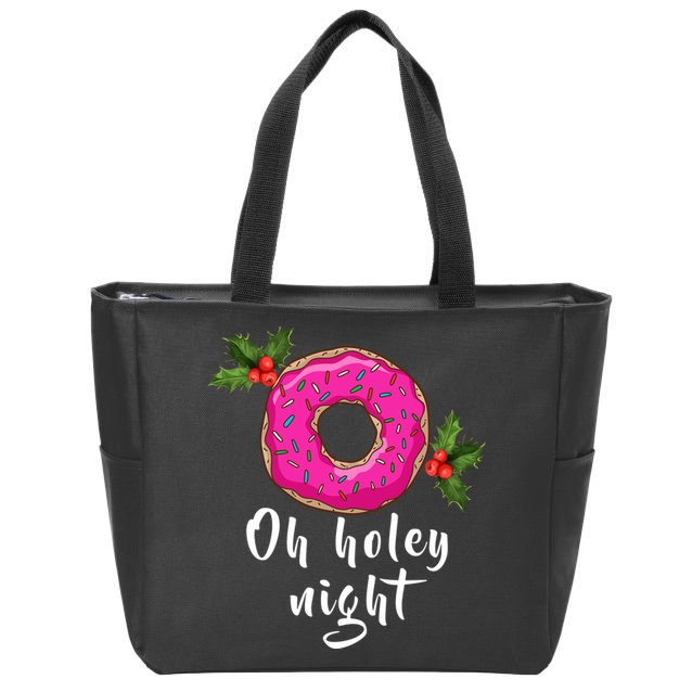 Oh Holey Night Donut Zip Tote Bag