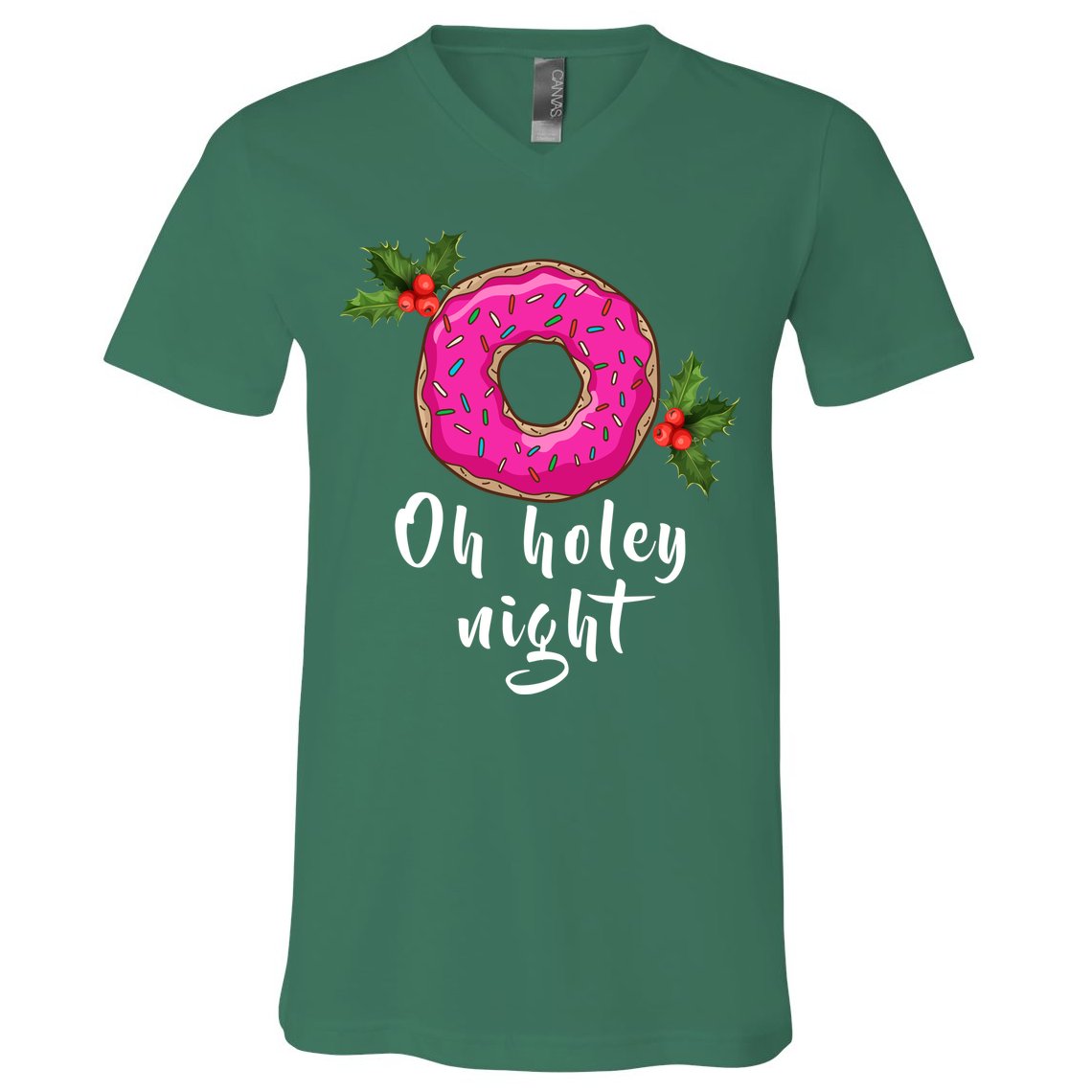Oh Holey Night Donut V-Neck T-Shirt