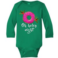 Oh Holey Night Donut Baby Long Sleeve Bodysuit