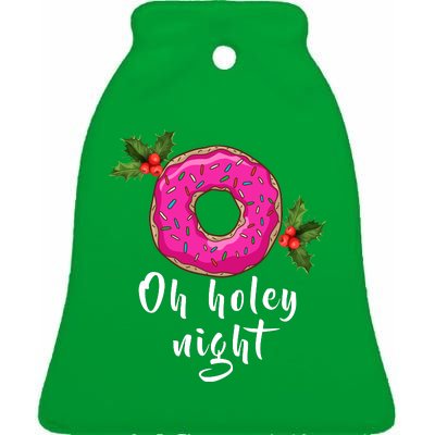 Oh Holey Night Donut Ceramic Bell Ornament