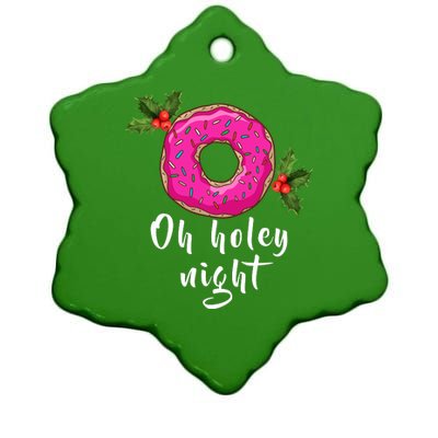 Oh Holey Night Donut Ceramic Star Ornament