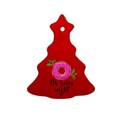 Oh Holey Night Donut Ceramic Tree Ornament