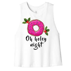 Oh Holey Night Donut Women's Racerback Cropped Tank