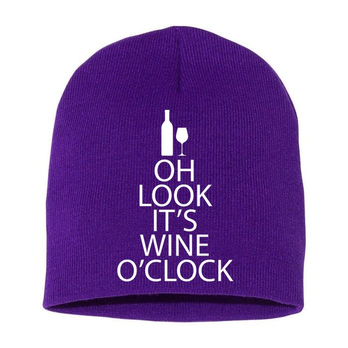 Oh Look it's Wine O'Clock Short Acrylic Beanie