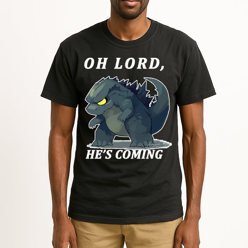 Oh Lord He's Coming Funny Monster Tall T-Shirt
