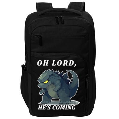 Oh Lord He's Coming Funny Monster Impact Tech Backpack