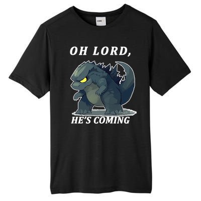 Oh Lord He's Coming Funny Monster Tall Fusion ChromaSoft Performance T-Shirt