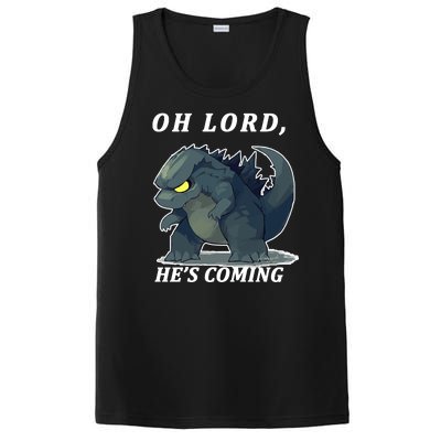 Oh Lord He's Coming Funny Monster PosiCharge Competitor Tank