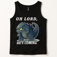 Oh Lord He's Coming Funny Monster Tank Top