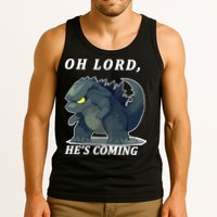 Oh Lord He's Coming Funny Monster Tank Top