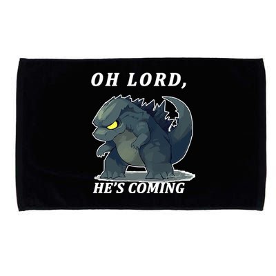 Oh Lord He's Coming Funny Monster Microfiber Hand Towel