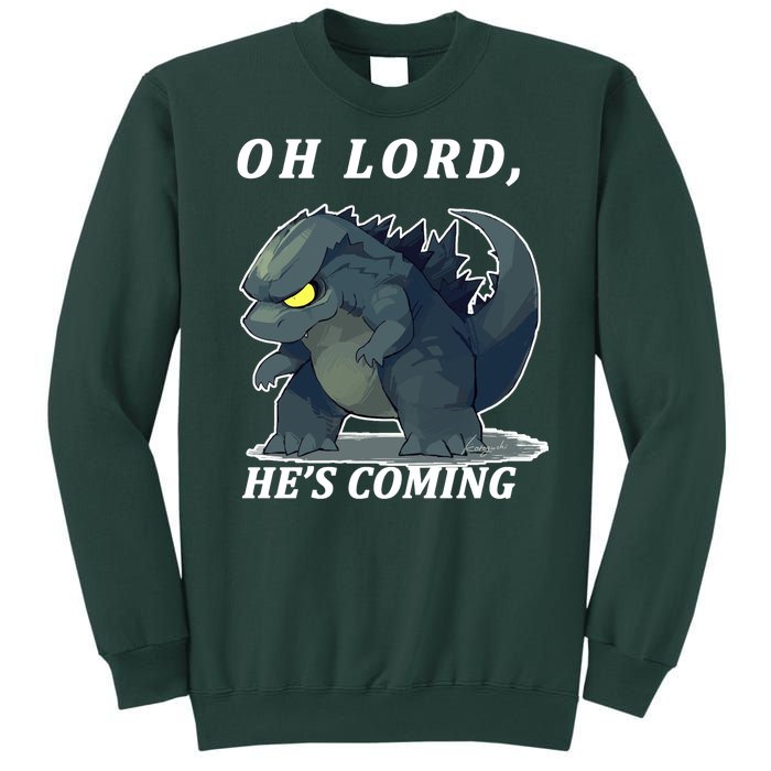 Oh Lord He's Coming Funny Monster Sweatshirt