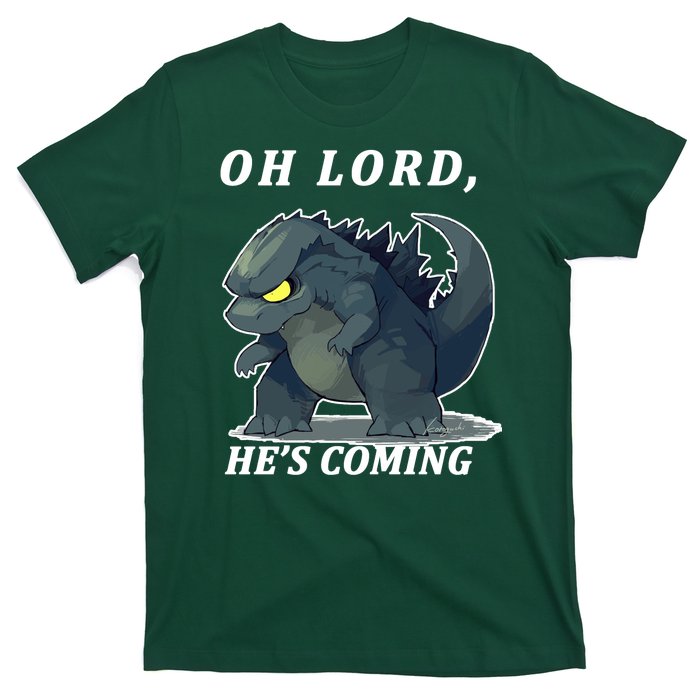 Oh Lord He's Coming Funny Monster T-Shirt