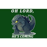 Oh Lord He's Coming Funny Monster Bumper Sticker