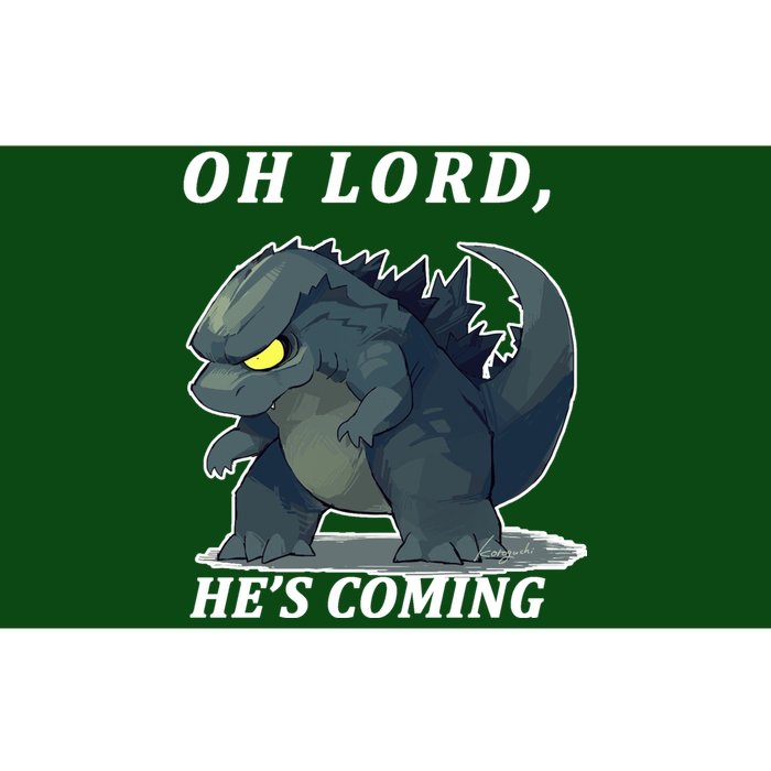 Oh Lord He's Coming Funny Monster Bumper Sticker