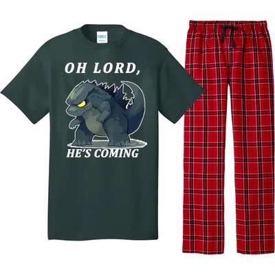 Oh Lord He's Coming Funny Monster Pajama Set