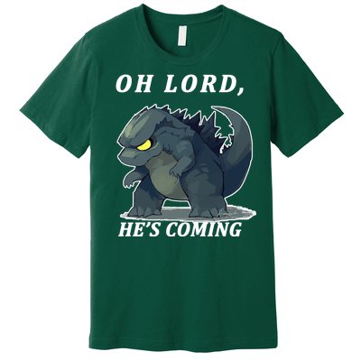 Oh Lord He's Coming Funny Monster Premium T-Shirt