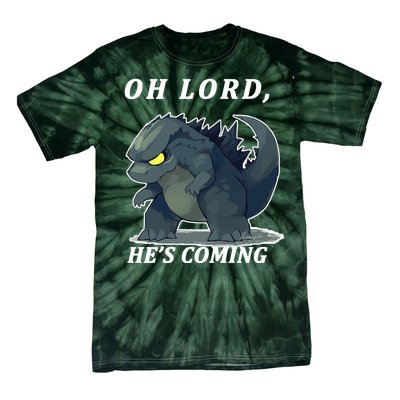 Oh Lord He's Coming Funny Monster Tie-Dye T-Shirt