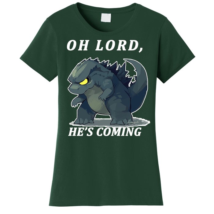 Oh Lord He's Coming Funny Monster Women's T-Shirt