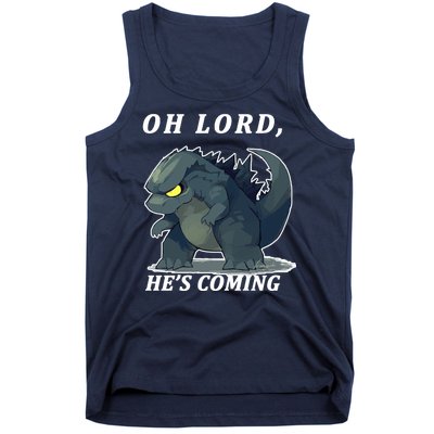 Oh Lord He's Coming Funny Monster Tank Top