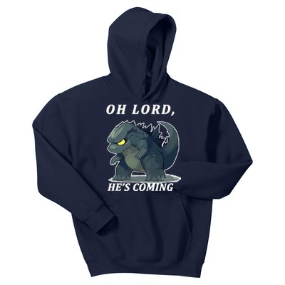 Oh Lord He's Coming Funny Monster Kids Hoodie