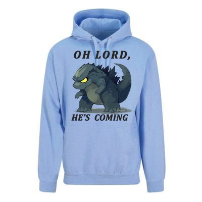 Oh Lord He's Coming Funny Monster Unisex Surf Hoodie