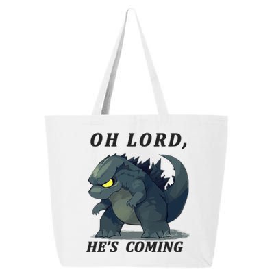 Oh Lord He's Coming Funny Monster 25L Jumbo Tote