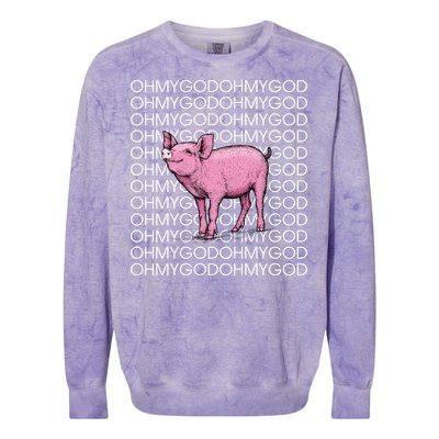 Oh My God Pig Colorblast Crewneck Sweatshirt