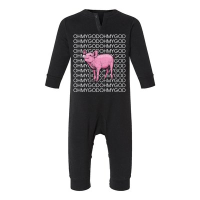 Oh My God Pig Infant Fleece One Piece