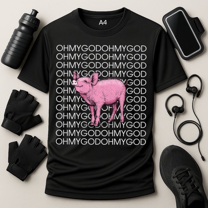 Oh My God Pig Cooling Performance Crew T-Shirt
