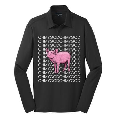 Oh My God Pig Silk Touch Performance Long Sleeve Polo