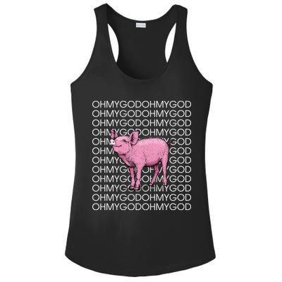 Oh My God Pig Ladies PosiCharge Competitor Racerback Tank