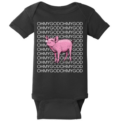 Oh My God Pig Baby Bodysuit