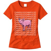Oh My God Pig Womens T-Shirt
