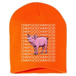 Oh My God Pig Short Acrylic Beanie