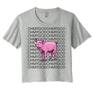 Oh My God Pig Women's Crop Top Tee