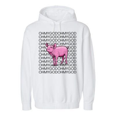 Oh My God Pig Garment-Dyed Fleece Hoodie