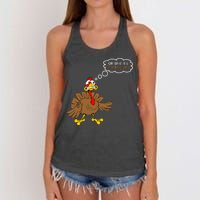 Oh Shit It's Thanksgiving Women's Knotted Racerback Tank