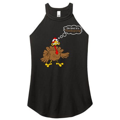 Oh Shit It's Thanksgiving Women's Perfect Tri Rocker Tank