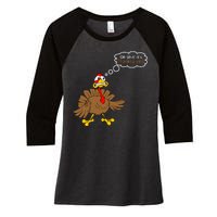 Oh Shit It's Thanksgiving Women's Tri-Blend 3/4-Sleeve Raglan Shirt