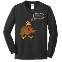 Oh Shit It's Thanksgiving Kids Long Sleeve Shirt