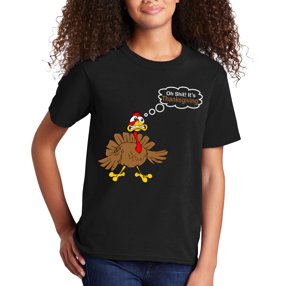 Oh Shit It's Thanksgiving Kids T-Shirt