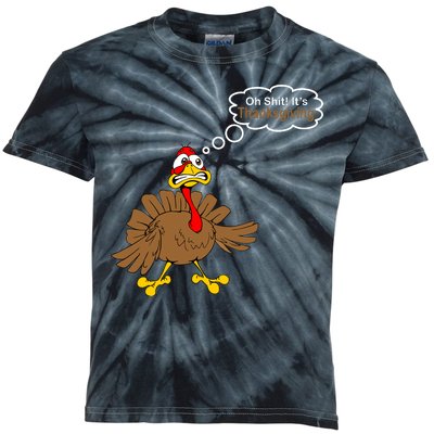 Oh Shit It's Thanksgiving Kids Tie-Dye T-Shirt