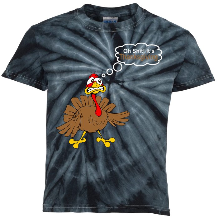 Oh Shit It's Thanksgiving Kids Tie-Dye T-Shirt