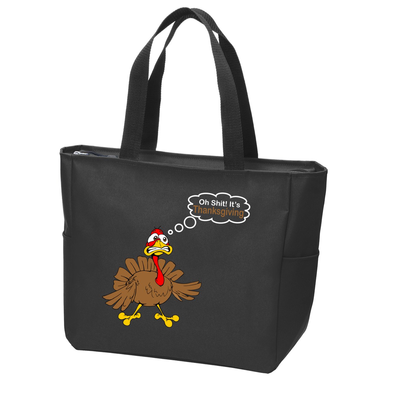 Oh Shit It's Thanksgiving Zip Tote Bag
