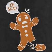 Oh Snap! Funny Gingerbread Christmas 7 Panel Mesh Trucker Snapback Hat