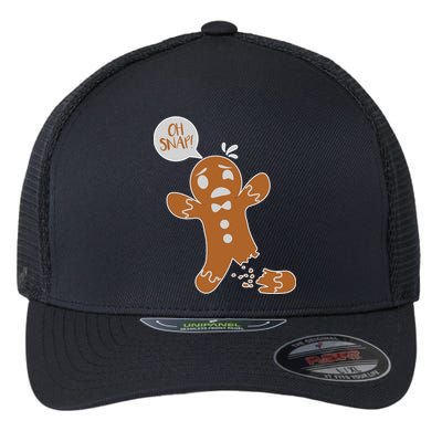 Oh Snap! Funny Gingerbread Christmas Flexfit Unipanel Trucker Cap