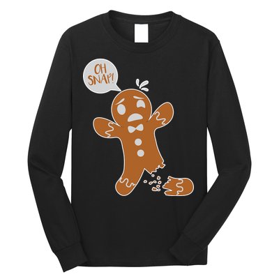 Oh Snap! Funny Gingerbread Christmas Long Sleeve Shirt