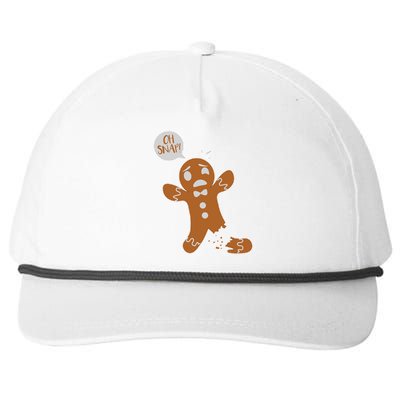 Oh Snap! Funny Gingerbread Christmas Snapback Five-Panel Rope Hat